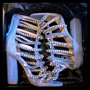 I Am Jennifer Le Denim Razor Sandals